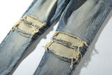 Merola - Die blau gewaschene Baumwolle Poly Jeans